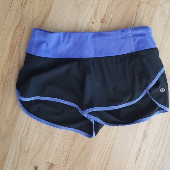 lululemon athletica Pants - Lululemon SZ 4 Run Speed Up Shorts blue/black lululemon athletica Pants - Lululemon SZ 4 Run Speed Up Shorts blue/black